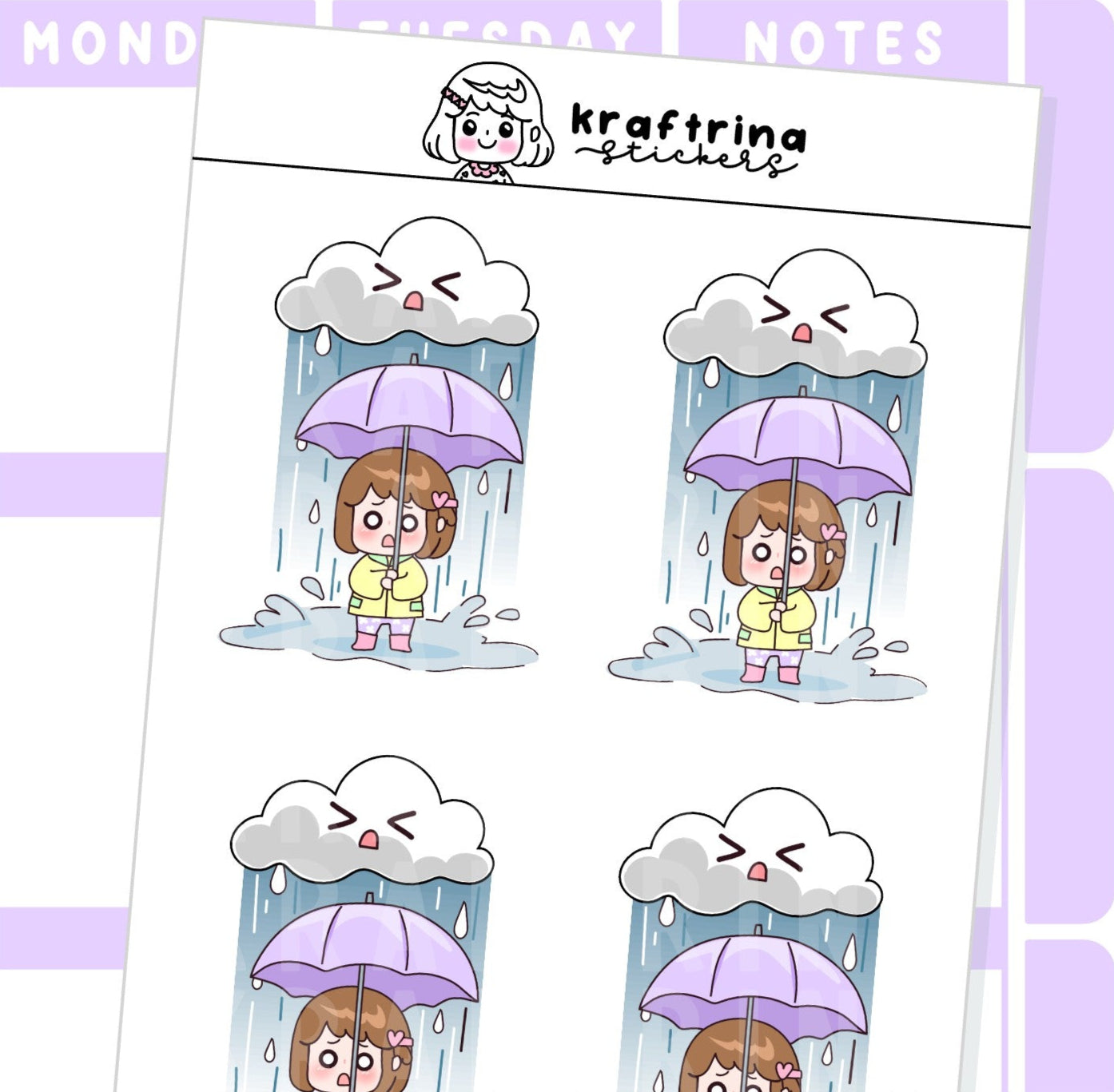 KOKO - IT'S RAINING SO HARD - BIG STICKER