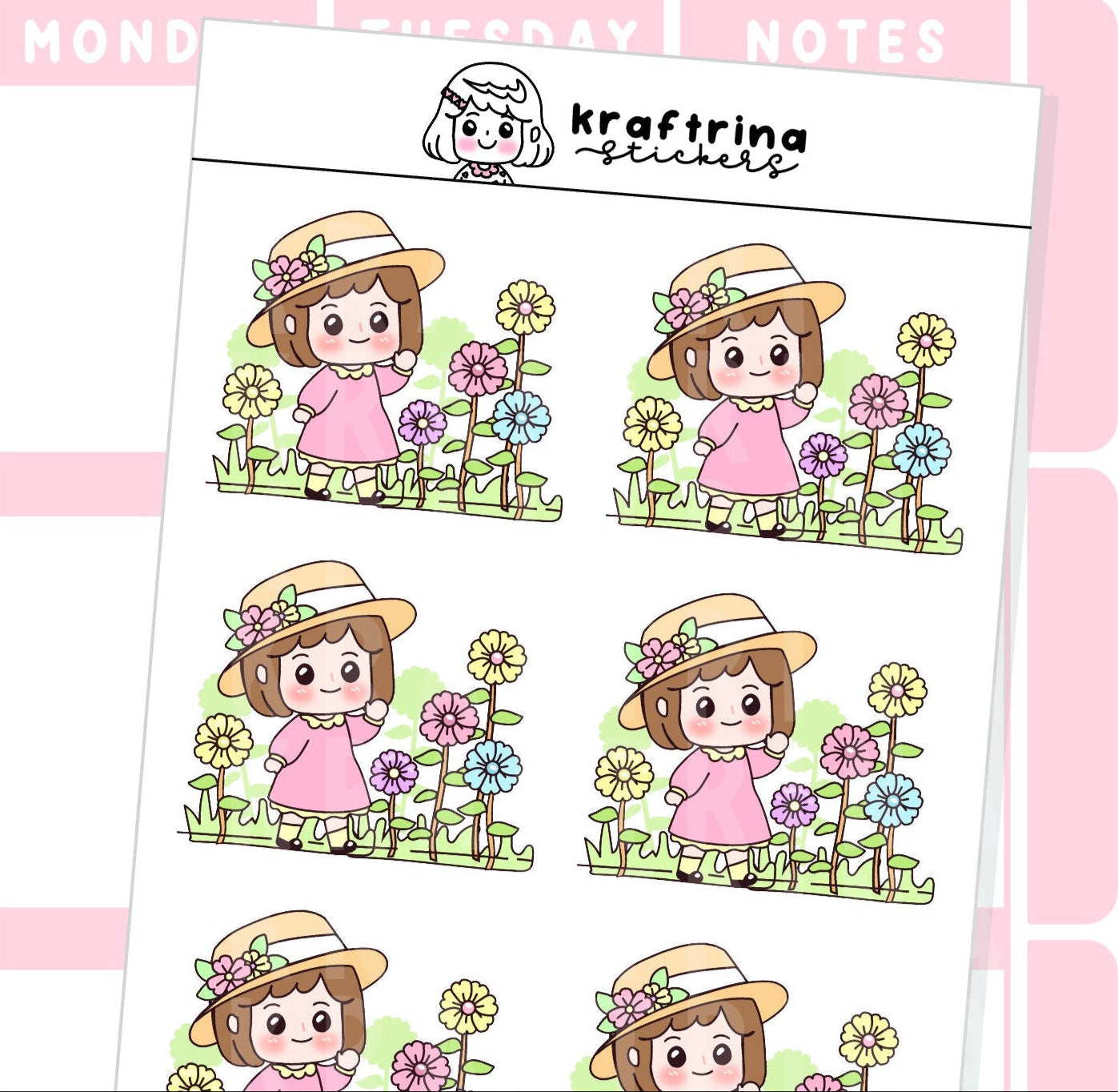 KOKO - FLOWER FIELDS | SPRING - BIG STICKER